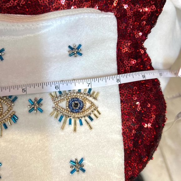 👁️MADE IN INDIA Handcrafted Embellished Embroidered Eye Design Clutch👁️-NWT - Picture 10 of 14
